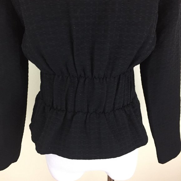 MAJE Textured Fabric Elastic Waist Zip Up Jacket - Picture 10 of 10